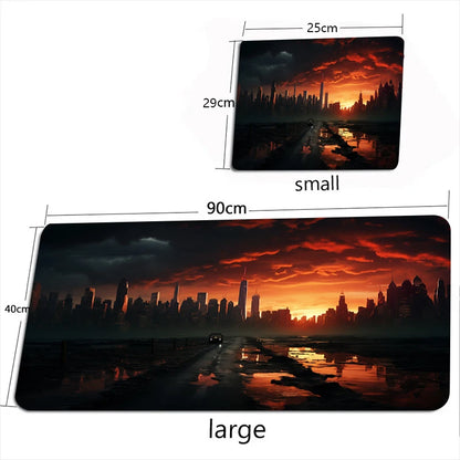 Game G-GTA-6 Mouse Pad Sunset Landscape Large Game Table Mats XXL Rubber Anti-slip HD Gaming Keyboard Mousepads Long Desk Mat