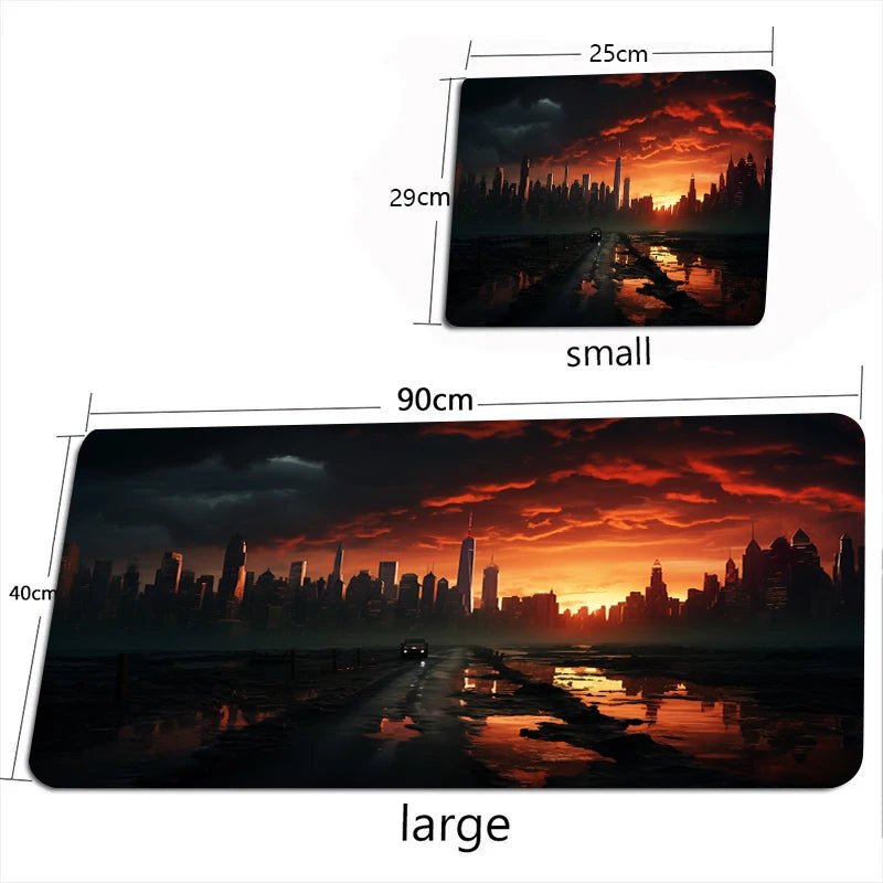 Game G-GTA-6 Mouse Pad Sunset Landscape Large Game Table Mats XXL Rubber Anti-slip HD Gaming Keyboard Mousepads Long Desk Mat