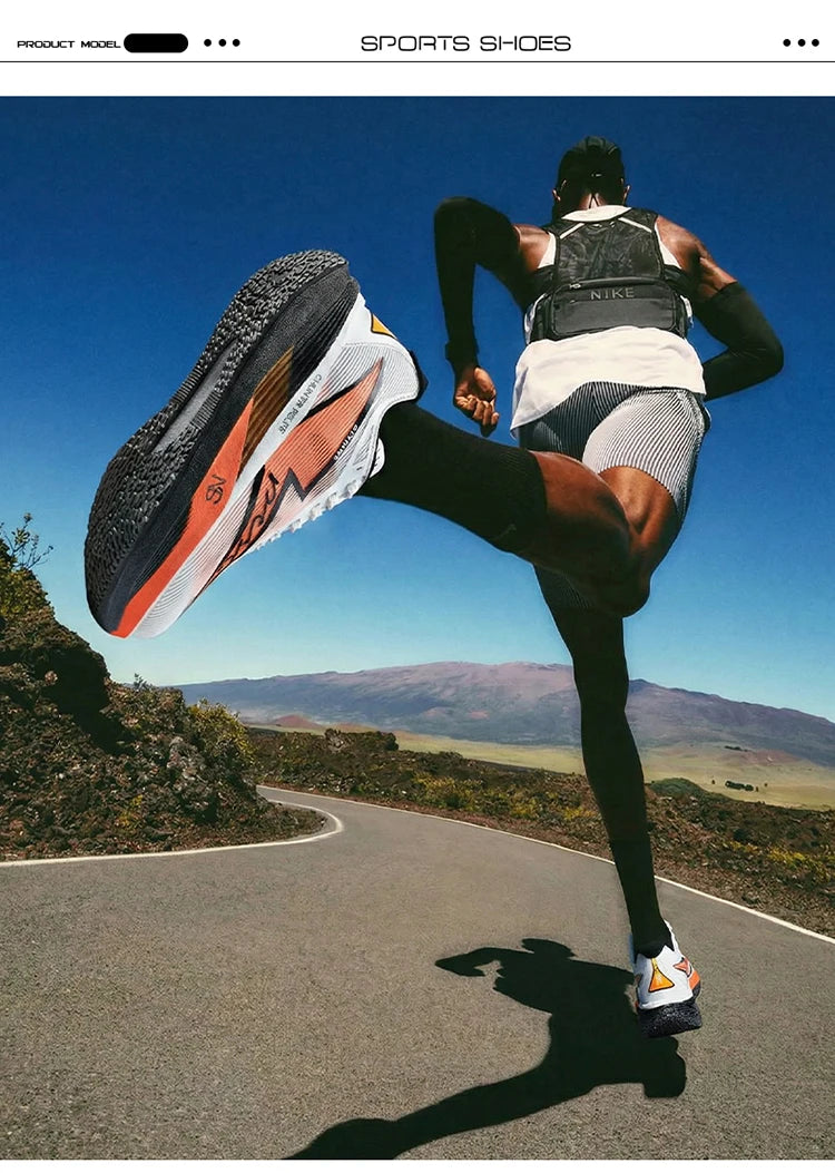 Men's and Women's Running Shoes Anti Slip and Shock-Absorbing Carbon Fiber Board Professional Marathon Chunta Sports Shoes