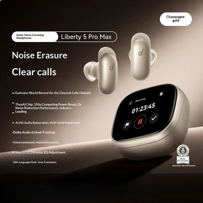 New Anker Liberty 5 Pro Max Noise-Canceling Earphones ANC Active Noise AI Personal Assistant Bluetooth Earphones Gifts