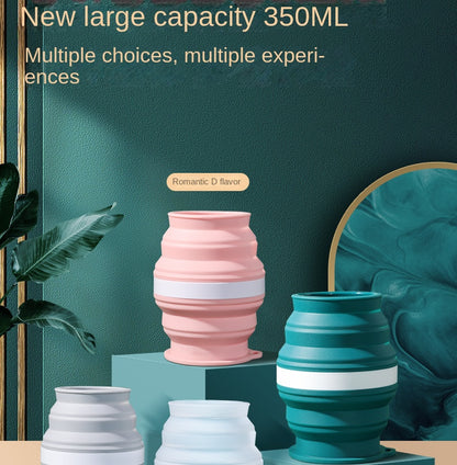 Creative ORIGIN CUP Portable Silicone Folding Cup with Lid Travel Wash Mouth Cup Heat Resistant Water Coffe Cup for Outdoor Camp