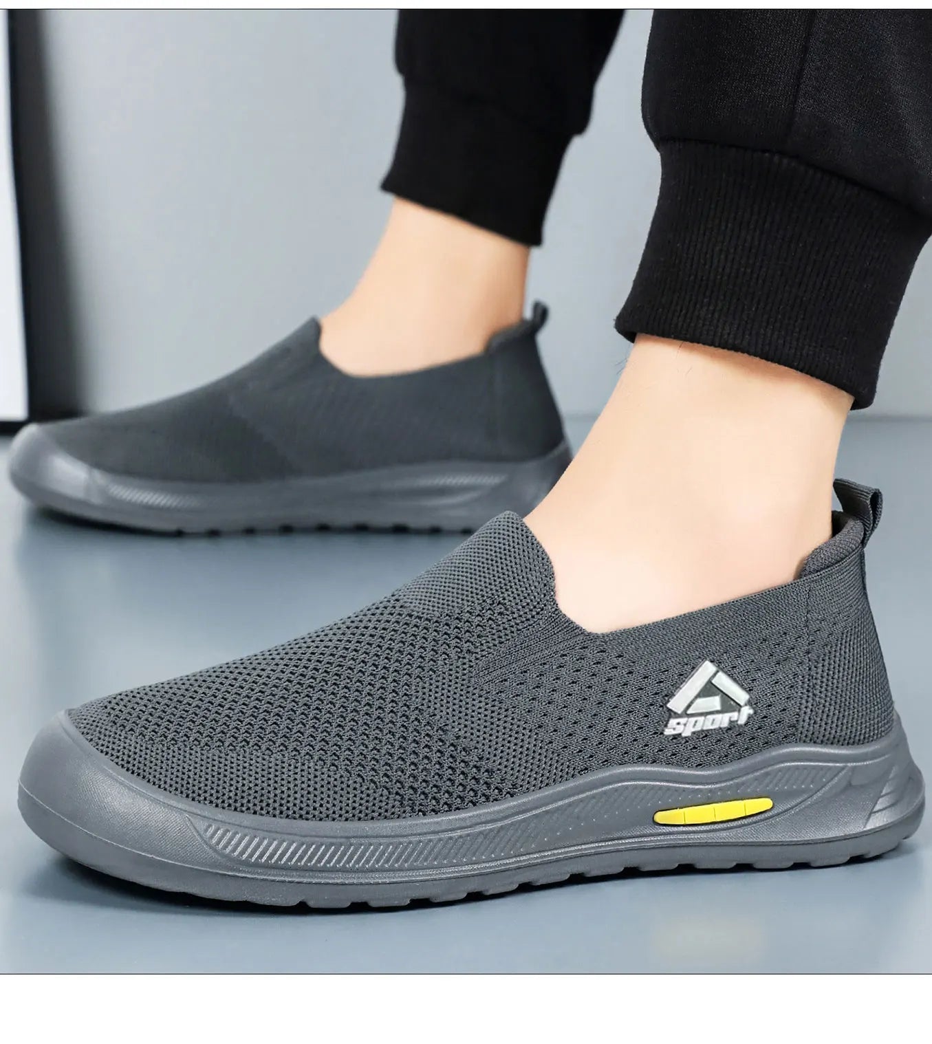 Men's Breathable Mesh Canvas Slip-On Shoes Anti-Odor Lightweight Soft Sole Casual Loafers Male Sneakers Summer cotton shoes