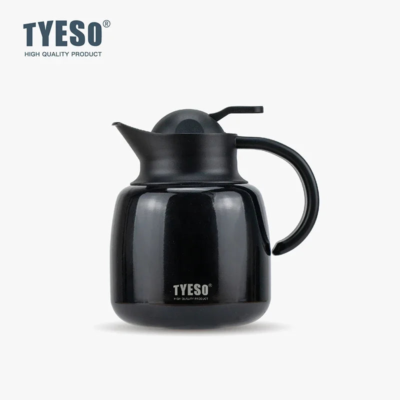 Tyeso Pumpkin-Shaped Thermos Steel Insulated Tea Infuser Hot Cold Water Bottle Removable Infuser 304 Stainless Large Capacity