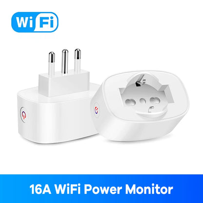 Smart WiFi Socket BSD60 Italian Chilean Plug EU Compatible 16A 20A Power Monitor App Remote Control Timer Countdown Group