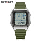SANDA 6307 Casual Men's LED Electronic Watch Waterproof Sports Alarm Clock Multi functional Student Fashion Electronic Watch