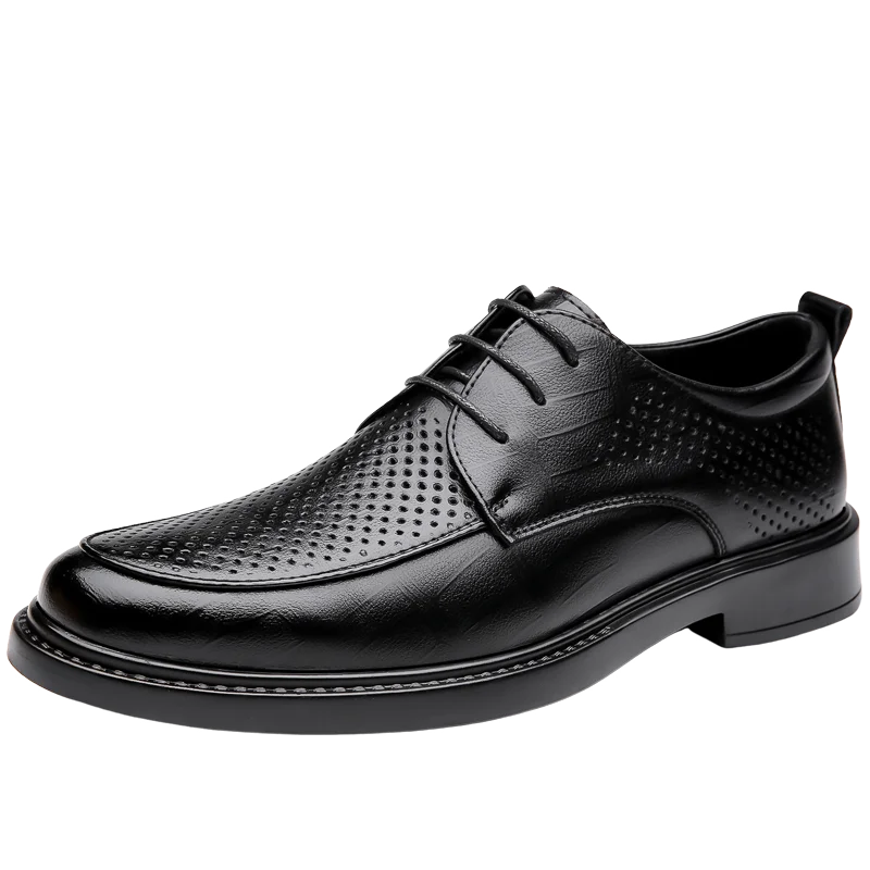 2026 Summer Hollow Out Breathable Deodorant Genuine Leather Business Dress Shoes British Style High-end Formal Shoes Hot Sale