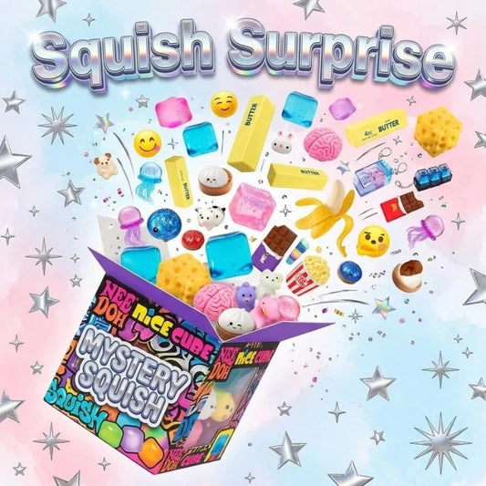 Holiday Squishy Blind Box Mystery Surprise Squeeze Toy Cute Fidget Toy Stress Relief Toy 1PC Random Gift Set