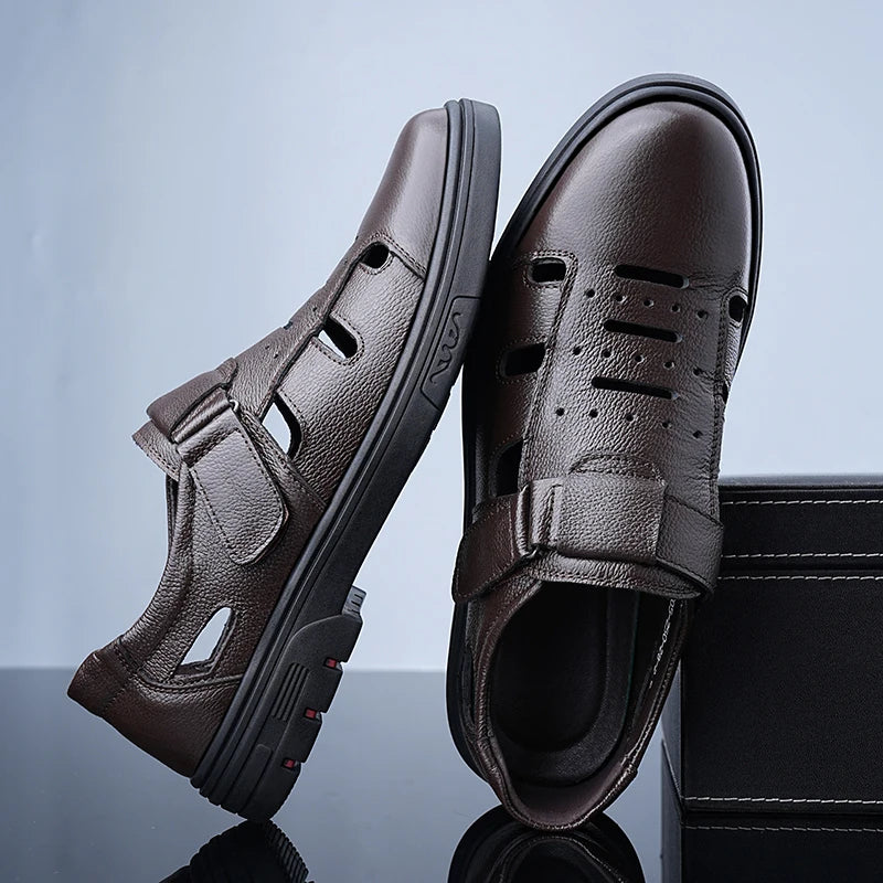 Men's Summer Hollow out Slip-On Shoes Anti-Slip Soft Bottom Casual Comfortable Breathable Loafers-705
