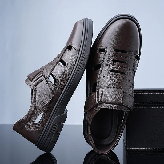 Men's Summer Hollow out Slip-On Shoes Anti-Slip Soft Bottom Casual Comfortable Breathable Loafers-705