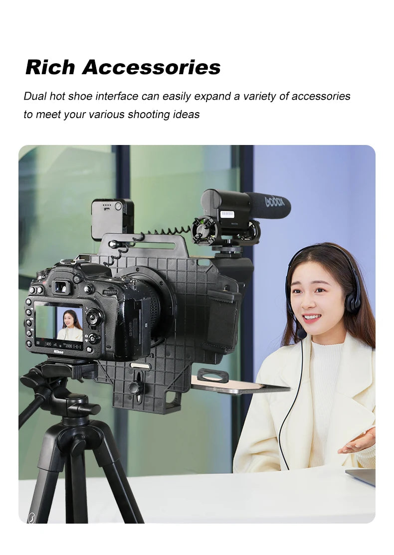 Soonpho F7 F8 Teleprompter for Tablet Laptop Smartphone Camera Bluetooth Portable Telepronter for Live Streaming Recording Video