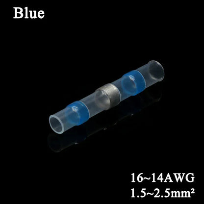10 ~ 500pcs Solder Seal  Wire Connectors Kit Heat Shrink Butt Crimp Terminals Waterproof Electrical Cable Splice Connector