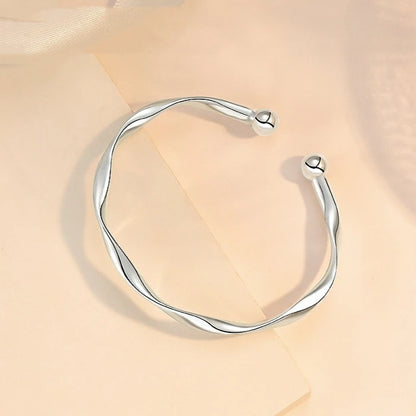 Stainless Steel Teardrop Shaped Bangle For Women Simple Chunky Gold Silver Color Adjustable Cuff Open Bracelet Fashion Jewelry