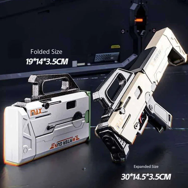New FMG9 Folding Submachine Water Gun With Manual Continuous Firing Ultra Long Range Large Capacity  Water Play Toys Water Gun ﻿