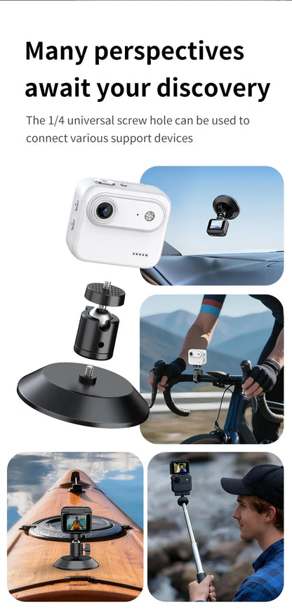Y360 Action Camera With Flip Screen 4K Ultra HD Recording VLOG-Ready Image Stabilization Wide-Angle Lens Cycling Camera
