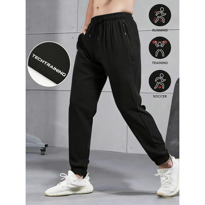 2-Piece Summer Breathable Ultra Thin Men's Stretchy Sweatpants Casual Joggers For Workout Outdoor Wear