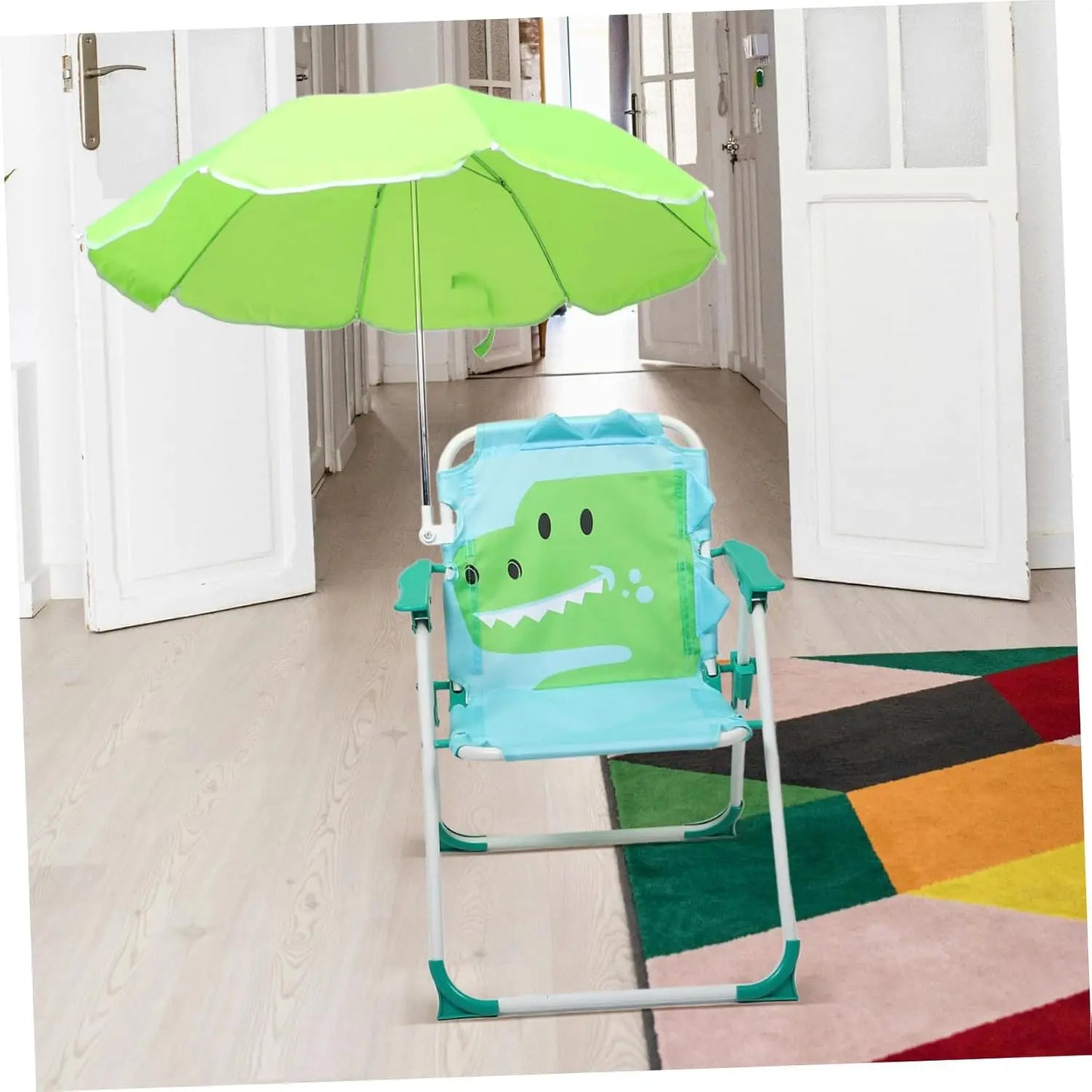 Portable beach chair for boys/girls, with umbrella, foldable, suitable for outdoor, pool, beach