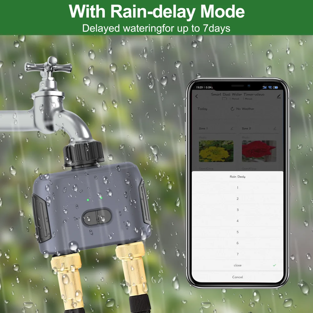 Tuya Smart Zigbee Watering Timer Sprinkler Drip Irrigation System Irrigation Watering System Sprinkler Timer Garden