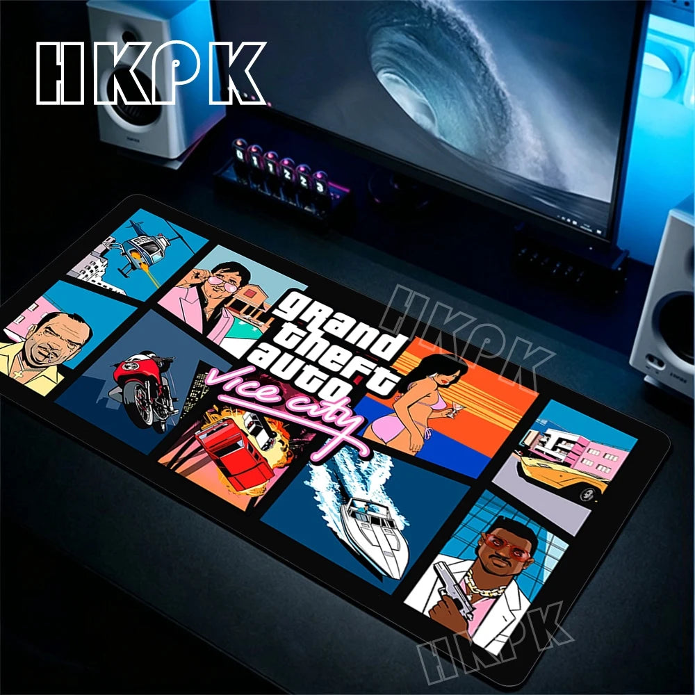 Game Grand Theft Auto GTA Mouse Pad Laptop Gaming Mousepad Size for large Edge Locking Game Keyboard Pads Decorate the bedroom