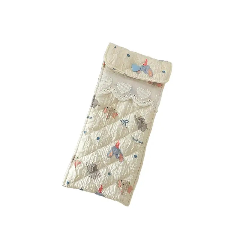 Stylish Quilted Glasses Holder Cute Kawaii Pouch Soft and Fun for Sunglasses and Eyeglasses