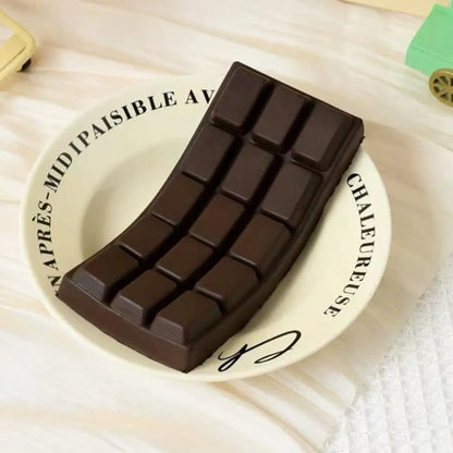Chocolate Block Stress Relief Toy PU Soft and Slow Rebound Office Stress Relief Toy Hand Relaxation Gift Desktop Ornament