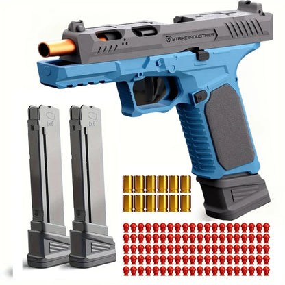 SIG17 Shell Throwing Toy Gun Continuous Firing Blowback Soft Bullet Pistol Model Empty Hanging Weapon Children's Toy Boys Gift