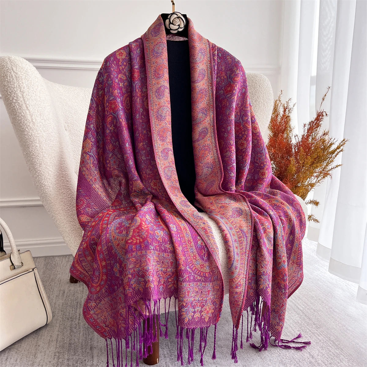 Luxury Winter Scarf Women Cashmere Warm Pashmina Brand Foulard Female Shawls Wraps Thick Soft Bufanda Poncho Scarves Stole 2025