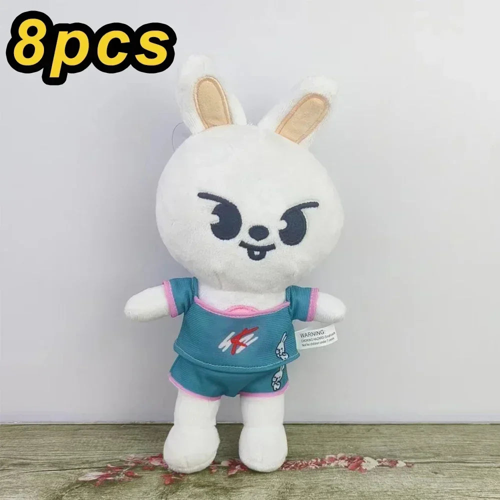 20cm 8pcs/Set Plush Toy Kawaii Skzoo Stray kids Plush Cartoon Stuffed Animal Doll Kawaii Companion Toys Room Decor Gift