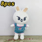 20cm 8pcs/Set Plush Toy Kawaii Skzoo Stray kids Plush Cartoon Stuffed Animal Doll Kawaii Companion Toys Room Decor Gift