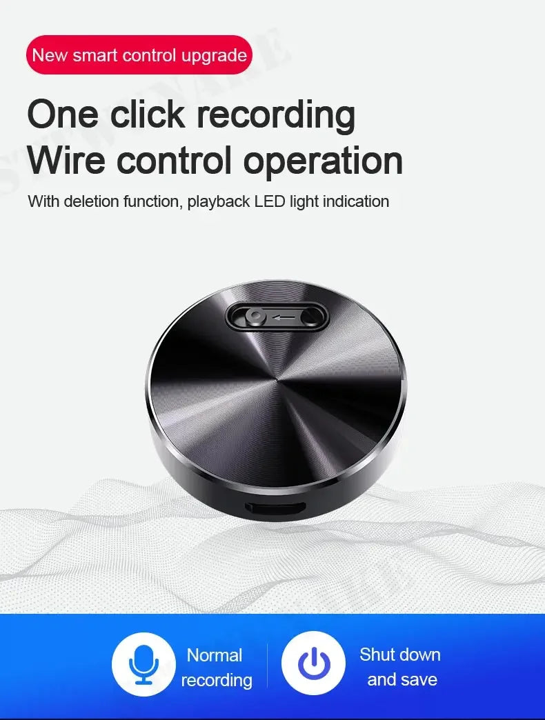 Built-in Magnet Mini Voice Activated Recorder Small Digital Audio Recording Device Sound Dictaphone STTWUNAKE