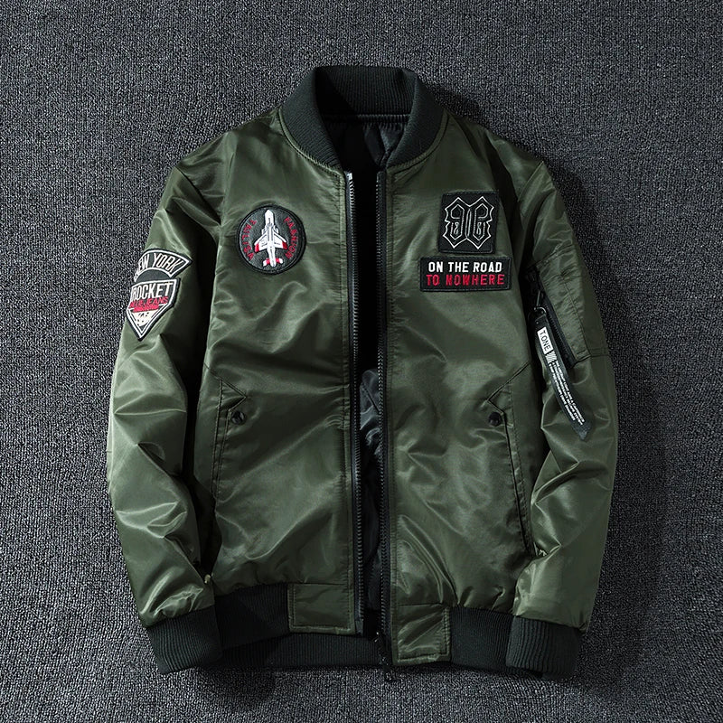Men's Outerwear Air Force Jacket MA1 Autumn/Winter Trendy Double-sided Lightweight Plus-size Baseball Coat