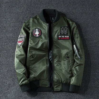 Men's Outerwear Air Force Jacket MA1 Autumn/Winter Trendy Double-sided Lightweight Plus-size Baseball Coat
