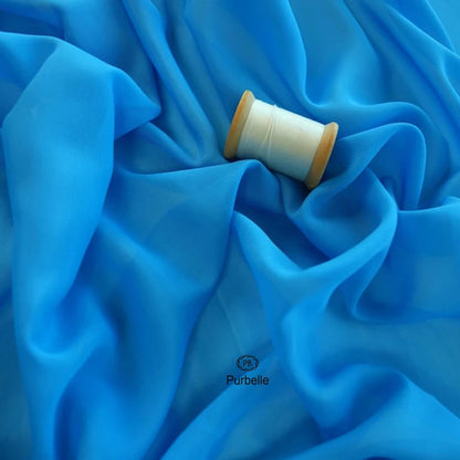 Dusty Blue Soft Chiffon Fabric for Wedding Party Decor Home Decor Georgette Backdrops Curtain Dress Skirt Shirt Cloth DIY