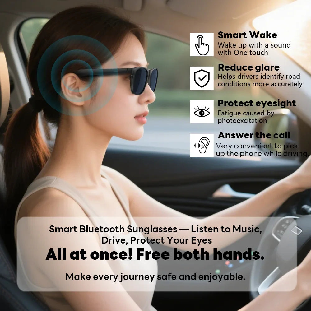 OnePlus AI Smart Wireless Glasses 8K Bluetooth Sunglasses Remote Touch Control Photo Recording Voice Assistant Translator NEW