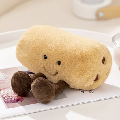 Cute Cartoon Bread Pancake Doll Soft Plush Toys Kawaii Sofa Home Decor Doll Exquisite Collectibles Surprise Fun Birthday Gift