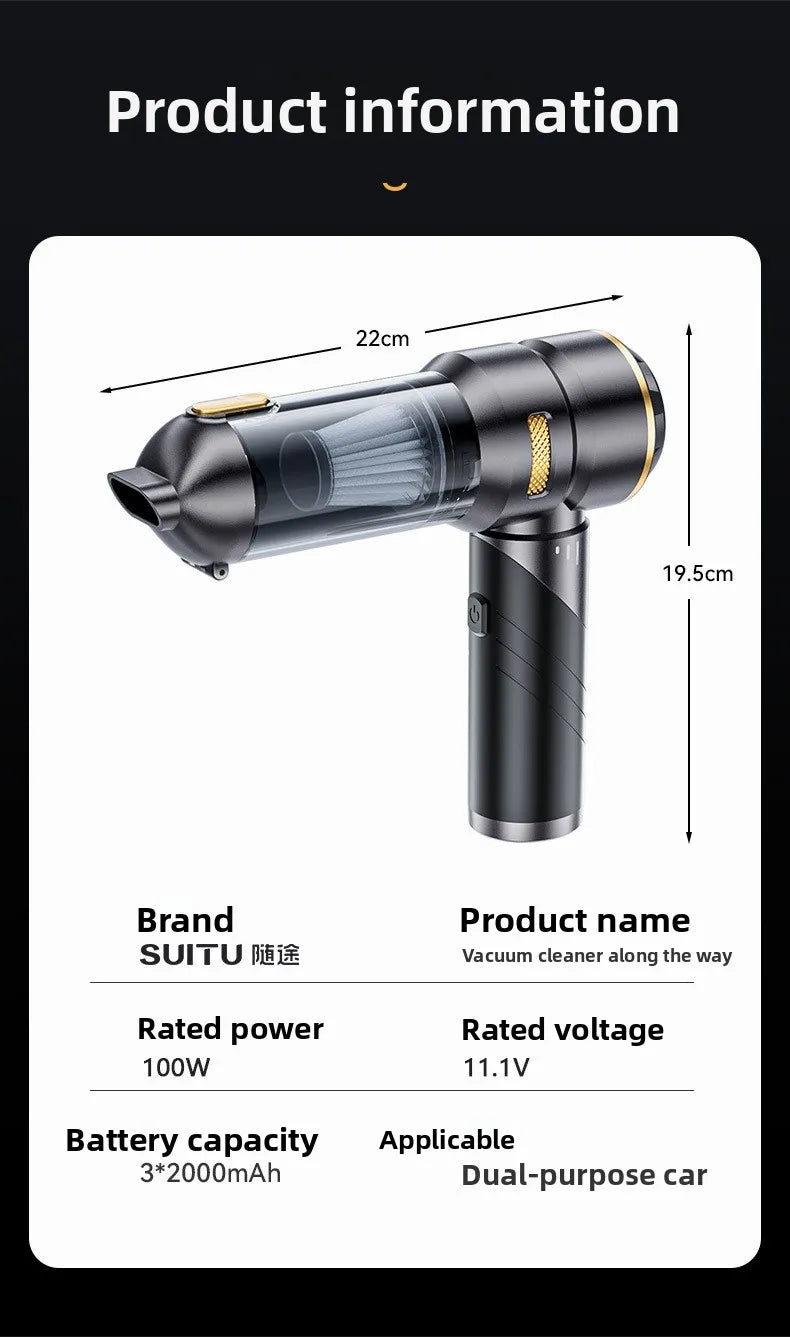 Portable Wireless Handheld Car Vacuum Cleaner Brushless High Power Air Duster Cleaner For Vehicle And Household Appliance