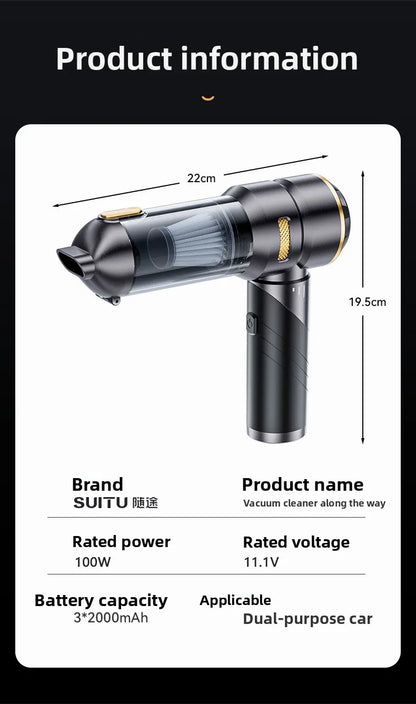 Portable Wireless Handheld Car Vacuum Cleaner Brushless High Power Air Duster Cleaner For Vehicle And Household Appliance