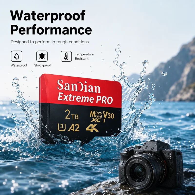 High Speed Flash Card 1TB Original SD Card 128GB Micro TF/SD Card Stable Performance for Laptops/Digital Camera/MP3 Player