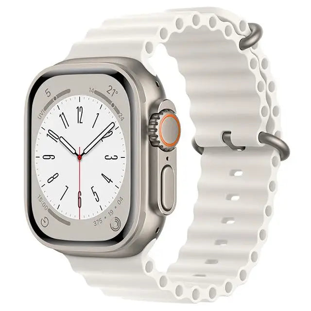 Ocean Strap for apple watch Band 44mm 40mm 45mm 41mm 49mm 46mm silicone correas bracelet iWatch series 7 5 6 3 se 8 Ultra 2 9 10
