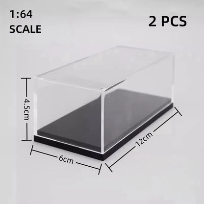 Scale 1/64 1/43 1/32 1/24 1/18 Clear Acrylic Display Box Case for Car Model Dust Cover Pre Made Box Diecast Professional Storage