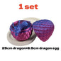 1 Set 3D Printed Dragon Egg Ornamental Toy Joint Activity Model Stress Relief Fidget Toys Gift for Kids Adults Home Office Decor