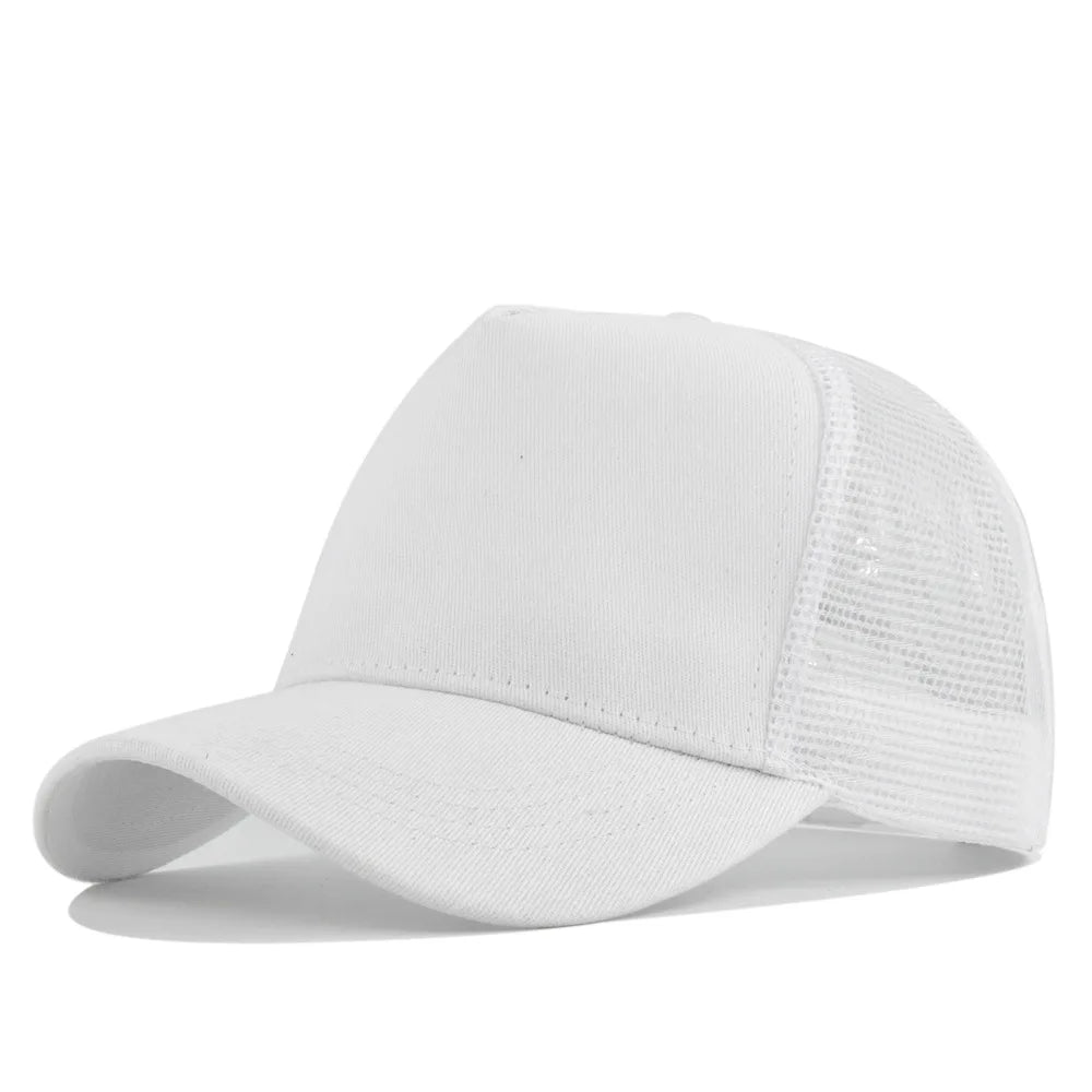 Customized Printed Logo Five Piece Baseball Caps Solid Color Mesh Breathable Sun Shading And Sun Protection Duck Tongue Hats
