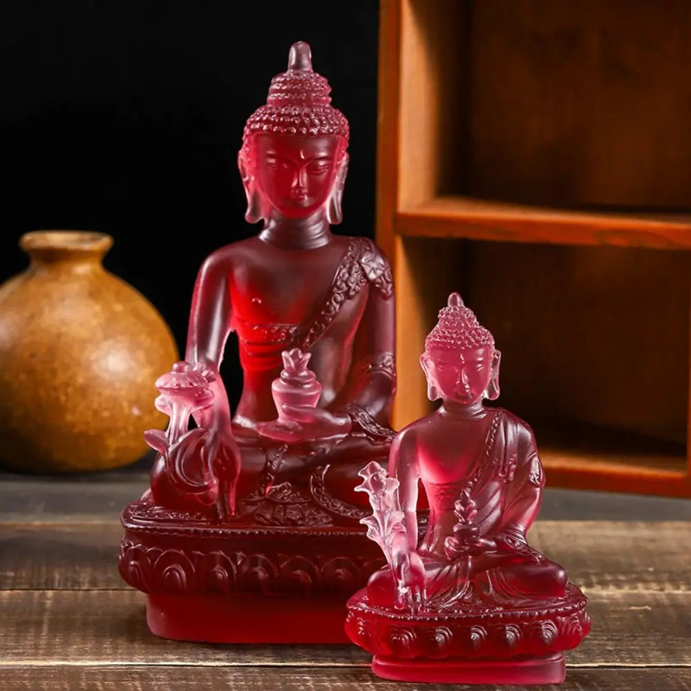 Medicine Buddha Statues Ornament Resin Feng Shui Lucky Shakya Muni Buddha Sculpture Home Office Garden Decoration