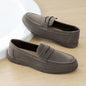 Suede Leather Mens Loafers Lightweight Man Casual Shoes Italian Brand Moccasins Comfortable Slip on Black Walking Driving Shoes