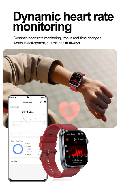2026 New Non-Invasive Laser Treatment Three High Smart Watch  ECG+PPG Blood Fat Uric Acid Health Diagnosis Smart Watches For Man
