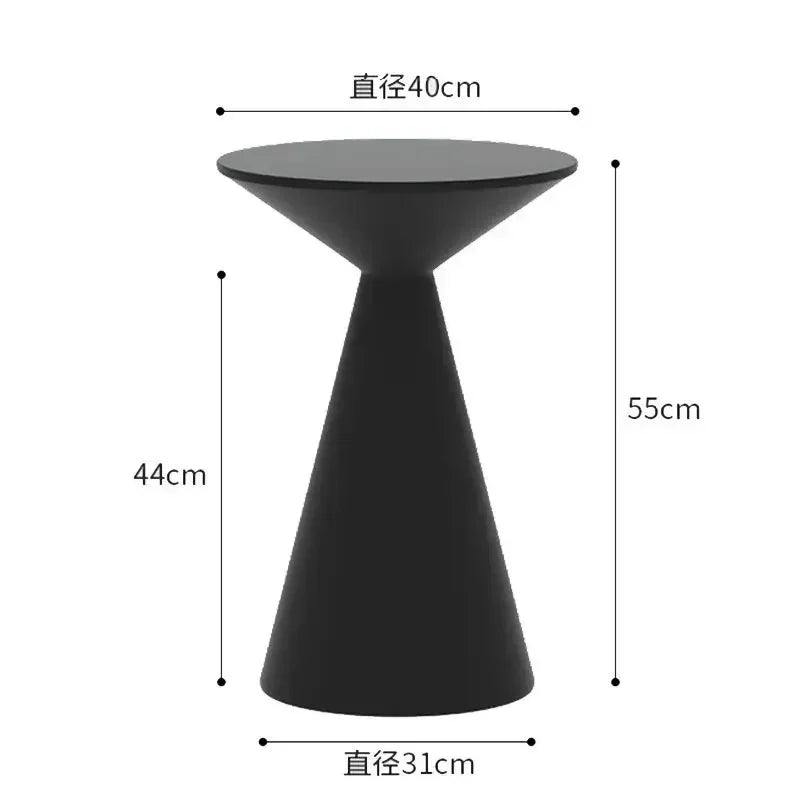 Round Light Luxury Metal Coffee Table Living Room Furniture Sofa Side Tables A Few Balcony Tea Tables Bedroom Nightstand