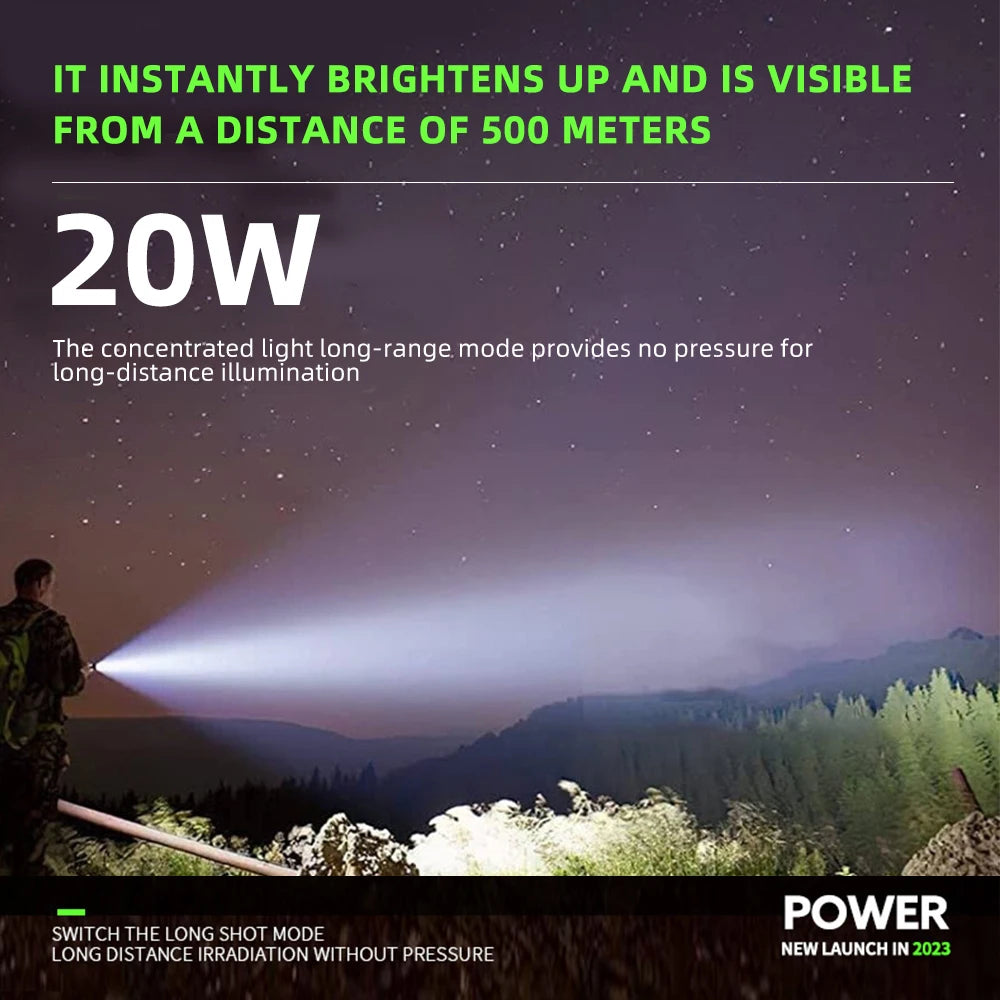 BOOIU Super Bright Flashlight 3 LED Portable Mini Burst Flash Torch Rechargeable Tail Magnet Outdoor Spotlight with Pen Clip