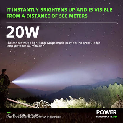 BOOIU Super Bright Flashlight 3 LED Portable Mini Burst Flash Torch Rechargeable Tail Magnet Outdoor Spotlight with Pen Clip