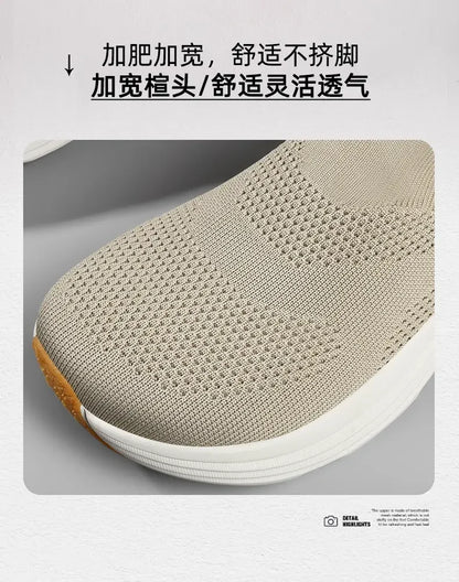 2026 New Slip On Walking Shoes Men Breathable Soft Sole Comfortable Casual Sneakers