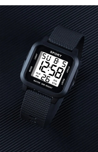 YIKAZE Sports Watch for Men Luminous Waterproof Men's Sport Watches Outdoor Military Clock Student LED Electronic Wristwatch