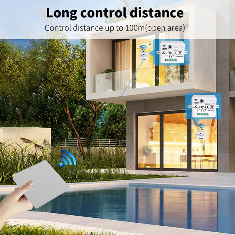 86 Wireless Smart RF 433Mhz 100-220V Wall Panel with Remote Control Mini Relay Receiver Home Led Light Lamp Switch